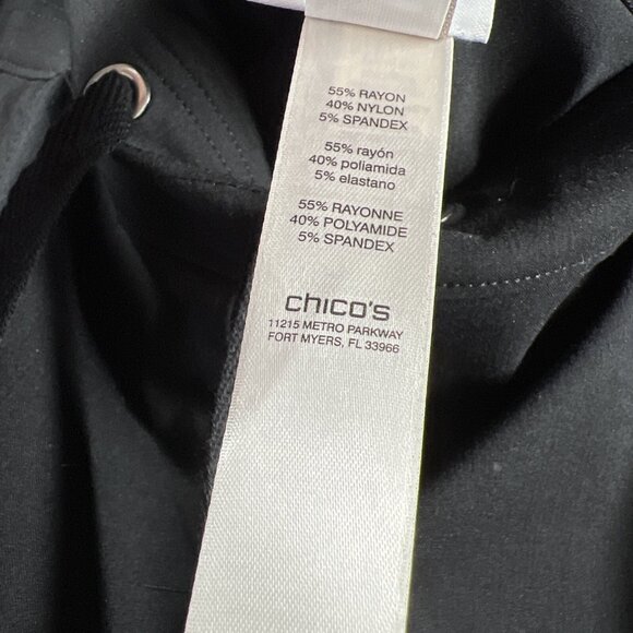 Chico's Black Cargo Shorts with Relaxed Fit - Picture 4 of 7